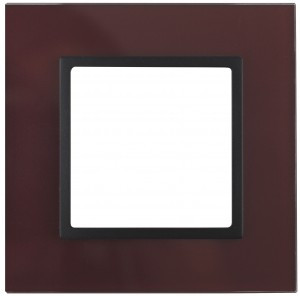 ЭРА 14 Elegance рамка СУ 1 мест.стекло, бордо+антр 14-5101-25 5138