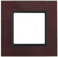 ЭРА 14 Elegance рамка СУ 1 мест.стекло, бордо+антр 14-5101-25 5138