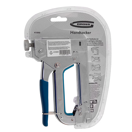 Степлер мебельный регулируемый (Handwerker) стальной корпус, тип скобы 53, 4-14 мм Gross