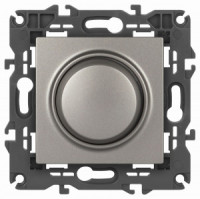 ЭРА Elegance мех. диммера СУ, 2А, 400Вт, 230В, поворотно-нажимной, титан 14-4101-16 65784