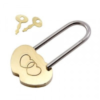 АЛЛЮР сувенир. &quot;Сердечко&quot; латунь 2 декор. кл. Замок навесной. 1 использование (240,24)