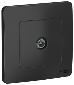 Systeme Electric BLANCA роз. TV СУ 1 мест. антрацит (пл.осн., окон., RG6, 1dB) BLNTS000016 (10!)