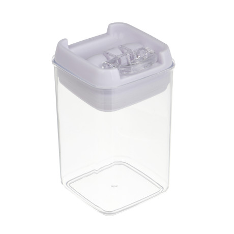 Банка для сыпучих продуктов, тм VETTA, Миндаль, 450мл квадратная, пластик