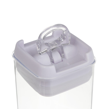 Банка для сыпучих продуктов, тм VETTA, Миндаль, 450мл квадратная, пластик