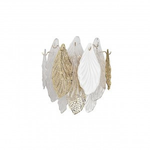 ODEON LIGHT 5052/3W HALL ODL24 507 зол./бел./прозр./мет/стекло/фарфор/мет Бра E14 3x40W LACE 92