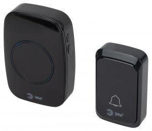 Эра звонок беспроводной C88  38 мелод., с кнопкой, 180 м, 3хAA/A23, черный 6826