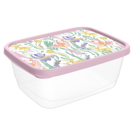 Ботаника Контейнер для продуктов прямоугольный 0,85л, пластик, 3 цвета
