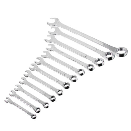 ЕРМАК Набор ключей рожково-накидных, 12 предм., 6-22мм, усиленные, в сумке