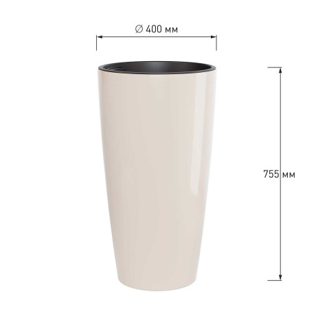 Кашпо РОНДО 23/71 л бежевый БШ8878 х1