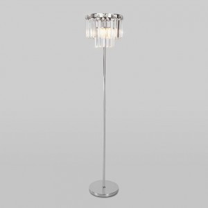 Eurosvet Торшер E14 3x60 Вт 300х300х1650 металл прозрачный/хром Elegante 01137/3 a060650