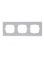 Lezard KARINA рамка 3 мест. (горизонт.) б/вст бел. (ABS) 707-0200-148