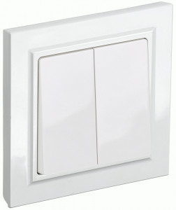 IEK BRITE выкл. СУ 2 кл. 10А ВСР10-2-0-БрБ белый BR-V20-0-10-K01-F