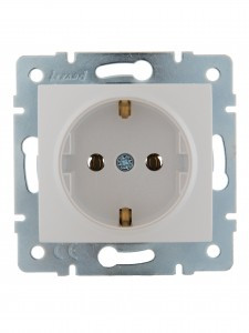 Lezard KARINA мех. роз. СУ 1 мест. 16А земля, ПБТ жемчужно-бел. перламутр (корп. ABS) 707-3088-122B