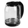 Чайник электрический, 1,8 л, 1500 Вт, стекло, черный (с индикатором включения)