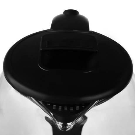 Чайник электрический, 1,8 л, 1500 Вт, стекло, черный (с индикатором включения)