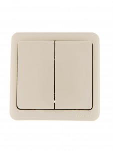 Lezard VIOLA выкл. ОУ 2 кл. крем (корп. ABS) 751-0300-101