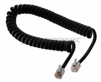 Шнур витой трубочный 2М телефонный черный REXANT цена за шт (10!), 18-2023