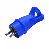 UNIVersal вилка угловая с кольцом каучук (синяя) 2Р+РЕ 1х16А 220-240V IP44 3040 (РФ)