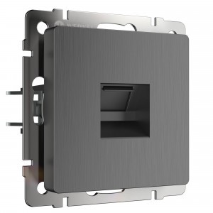 Werkel мех. роз. СУ 1 мест. Ethernet RJ-45 (графит рифленый) W1181004 a050748
