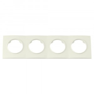 Bylectrica РЕТРО ПРОВАНС квадрат Рамка 4 мест. (ЮЛИГ.735212.502 беж.)