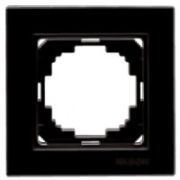 Nilson рамка 1 мест. ALEGRA  черный глянец 25220091