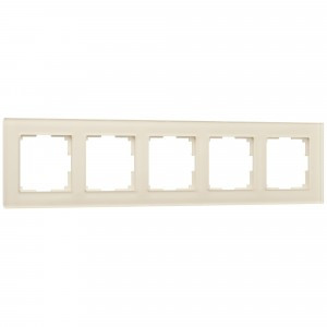 Werkel рамка СУ 5 мест. Favorit (молочный, стекло) W0051141