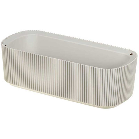 Кашпо СТРИП 290х130 1,7л со вставкой Крем М3251 х9