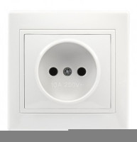 Smartbuy Венера роз. СУ 1 мест. без заземления 10А белая  (SBE-01w-10-S1-N)