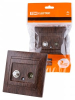 TDM Лама роз. СУ TV + SAT (F-разъем) 0-2400МГц  венге SQ1815-0420