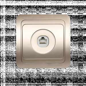 Smartbuy Марс роз. СУ компьютерная RJ-45 1-местная шампань  (SBE-02c-S1-RJ)