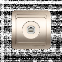 Smartbuy Марс роз. СУ компьютерная RJ-45 1-местная шампань  (SBE-02c-S1-RJ)