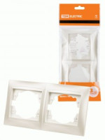 TDM Лама рамка СУ 2 мест. горизонт. перламутр SQ1815-0830