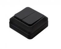 ASD/InHome BOLLETO выкл. ОУ 2 кл. 10А пласт.осн, черный 7023B