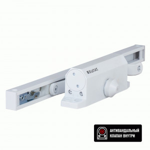 Доводчик дверной БУЛАТ ARCTIC ДД 502/4 AH-W (40-90 кг) белый со скольз. тягой, морозостойкий (10)