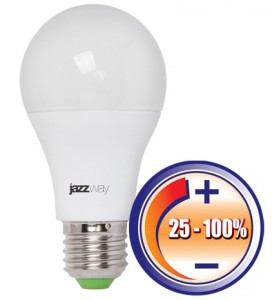 Jazzway ЛОН A60 E27 10W(840lm) 4000K 4K 115x60 матов. диммир. PLED-DIM .2859228