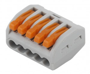 ЭРА клемма СМК с рычагом 222-415 5х(0,08-2,5(4)мм2), 24А (уп.100шт, цена за шт)