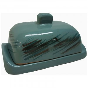 Маслёнка Русская 17*10см, скандинавия (кратность 6!!!) керамика, 107236