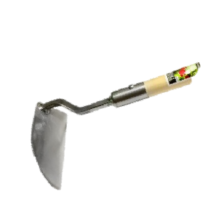 Тяпка косая большая, 60х150мм, толщина титана 3мм, черенок лакированная осина 120см