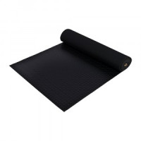 Коврик-дорожка ПВХ  РИФЛЕНЫЙ 2мм 0,9*10м, против скольжения, черный VORTEX