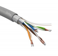 ЭРА SIMPLE кабель витая пара F/UTP (FTP) 4х2х24 AWG Cat5e CCA, 305м (цена за м)