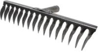 Грабли витые с клёпаной тулейкой (РЕЛЬСОВАЯ СТАЛЬ), 14 зубьев