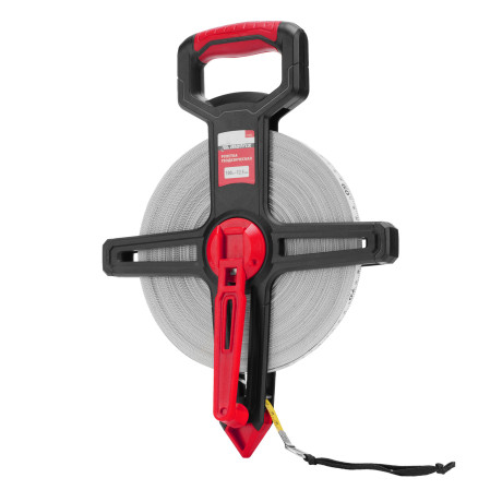 Рулетка геодезическая 100 м х 12,5 мм, открытый корпус, фиберглассовая лента Matrix