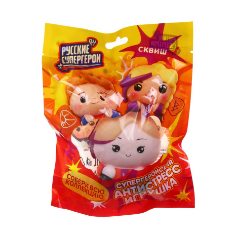 BY Игрушка - антистресс, мялка "Русские супергерои", PU, 13,5х17см, 6 дизайнов