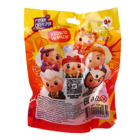 BY Игрушка - антистресс, мялка "Русские супергерои", PU, 13,5х17см, 6 дизайнов