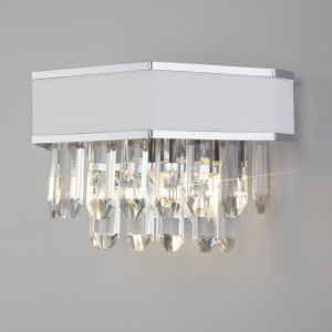 Bogate's Бра E14 2x60W 190x200 металл/хром/прозрачный Pelle 329/2 a051907