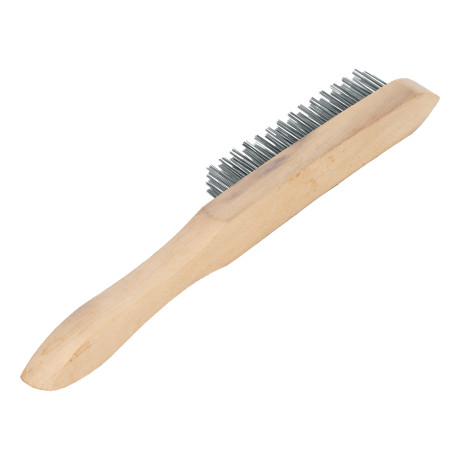 Щетка четырехрядная металлическая с деревянной ручкой Sparta