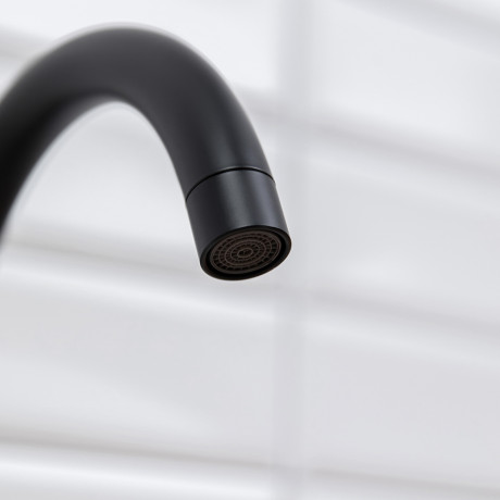 RAIN Смеситель для кухни Кристал, кран-буксы 1/2, гайка, латунь, черный