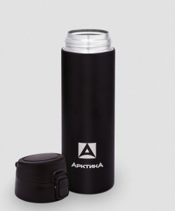Термокружка Арктика 705-500, 0,5л, текстурный черный, нерж.сталь