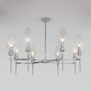 Eurosvet люстра 8x60W E14 900х900х680 мет прозр./хром Prism 60143/8 Умный дом a061940