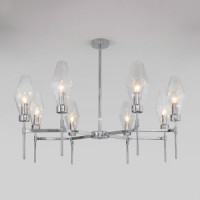Eurosvet люстра 8x60W E14 900х900х680 мет прозр./хром Prism 60143/8 Умный дом a061940
